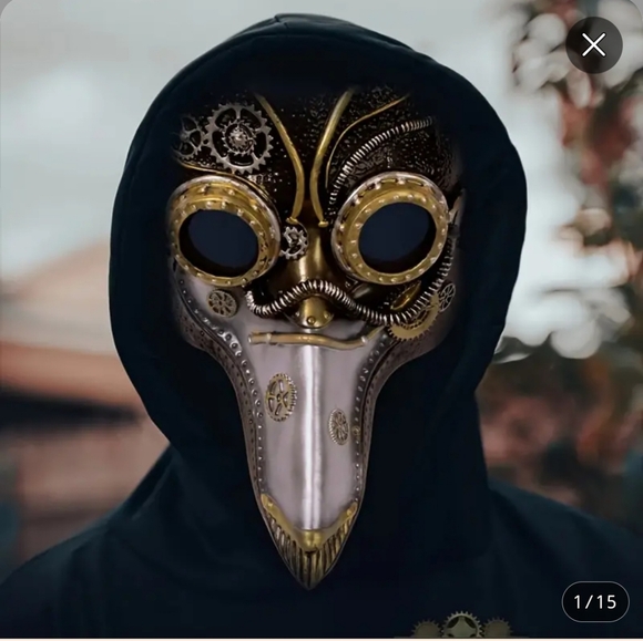 Steampunk Bird Beak Plague Mask - Picture 4 of 4